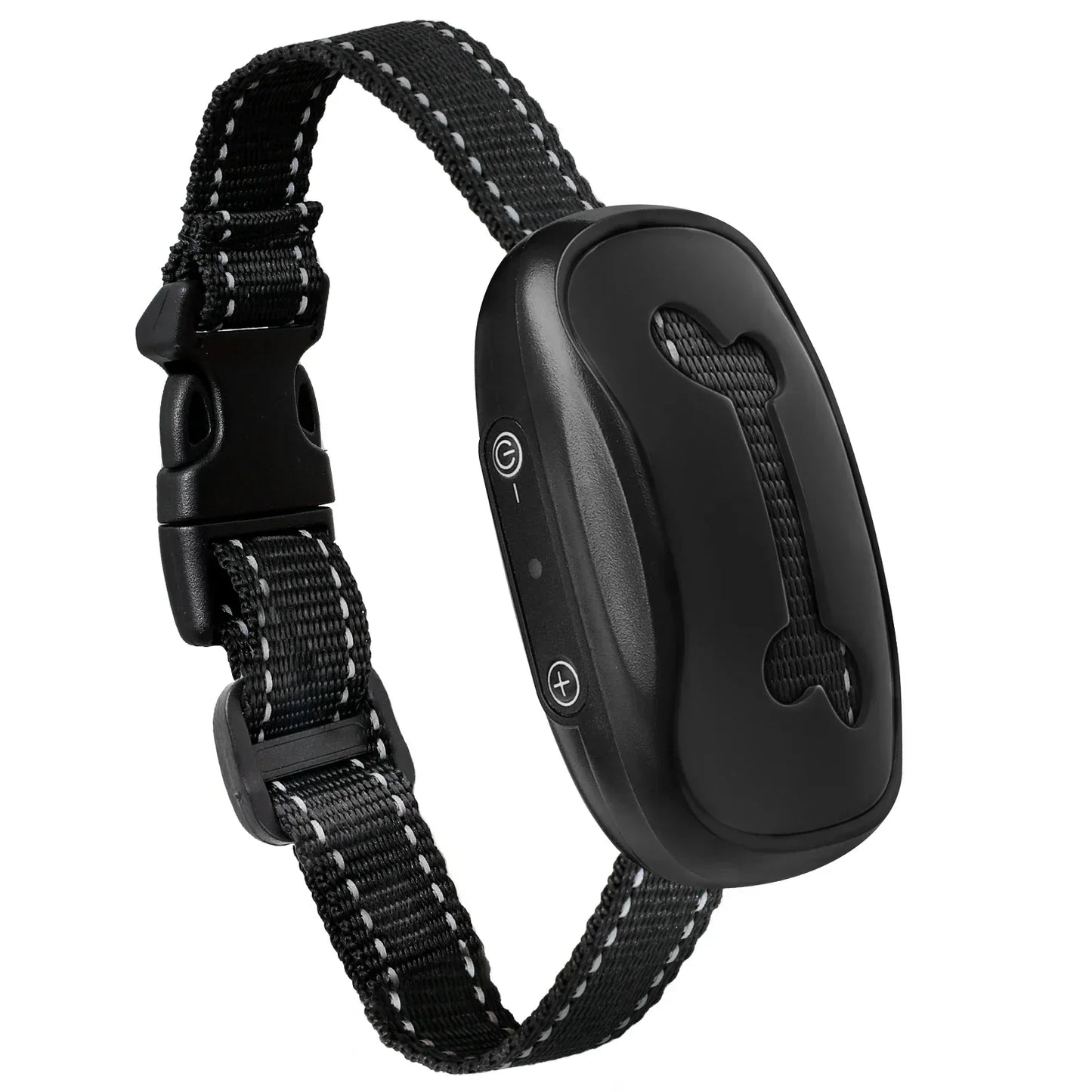 "Rechargeable Ultrasonic Anti-Bark Training Collar for Dogs with Vibration Control"